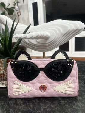 Vintage Betsey Johnson Cat Wallet Clutch